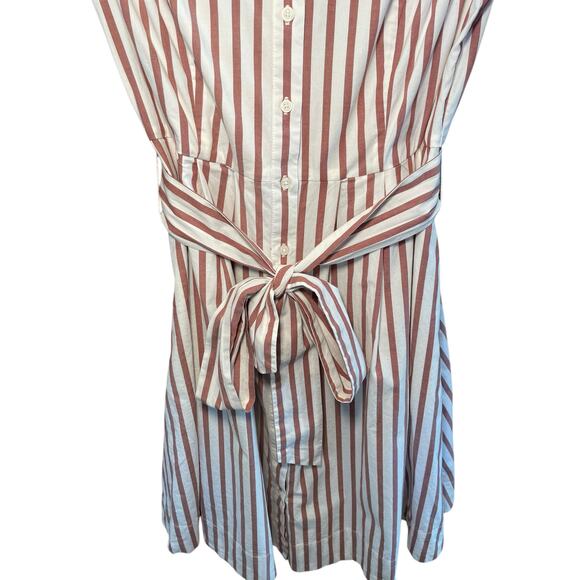 Boden Women 4 Anastasia Shirt Dress‎ Tie Waist Brown Conker/Ivory Button Up - Picture 5 of 17